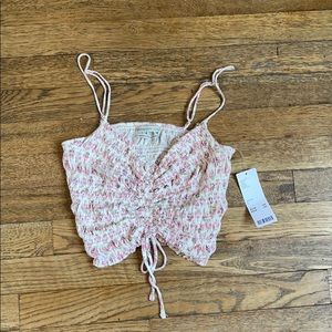 Urban outfitters floral crop top NWT